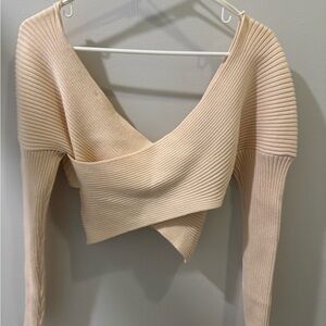 Cream crossover sweater from hyfve size small